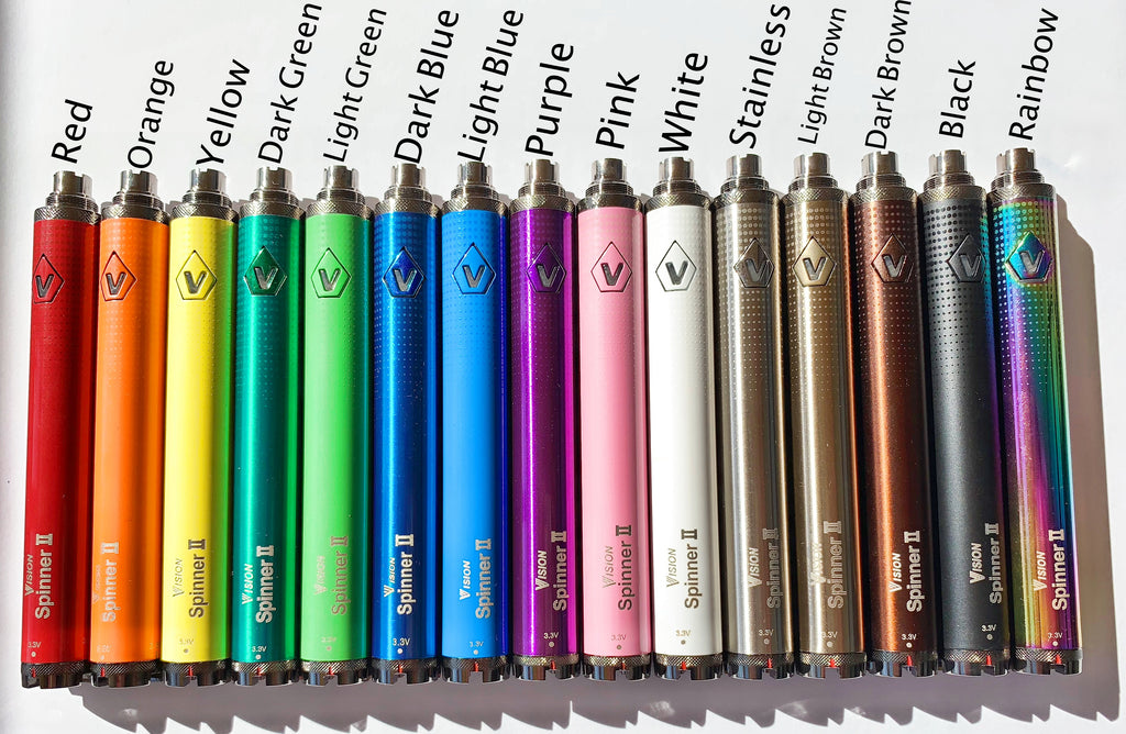 vision spinner 2 vape battery Spinner 2 1650mAh 3.3-4.8v Twist Variable Voltage Vape Battery +USB Ch – The Smokin Sloth