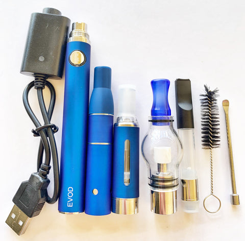 $5.99 Evod 4-In-1 Multi-Vape Pen E-Cig Pack Starter Kit For E-Liquid, Oil,  Herb, Wax(650mah, 900mah,1100mah)